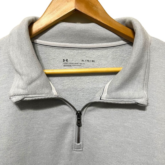 Under Armour Women's Grey Playback Fleece Oversized ¼ Zip Pullover Size XL - Picture 3 of 6